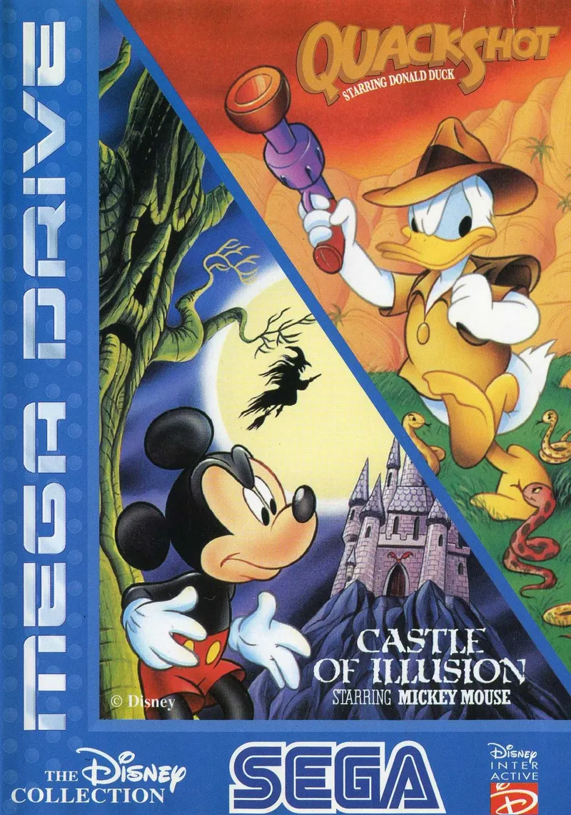 The Disney Collection: Quackshot Starring Donald Duck & Castle of Illusion Starring Mickey Mouse box art