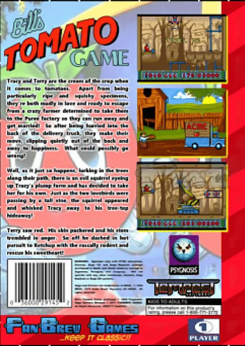 Bill's Tomato Game box back