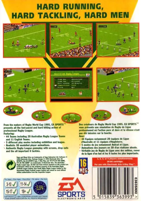 Australian Rugby League box back