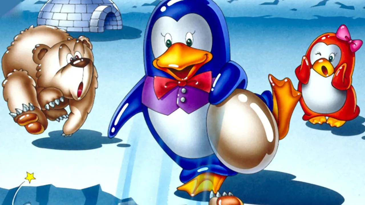 Backdrop artwork for Ikasuze! Koi no Doki Doki Penguin Land MD