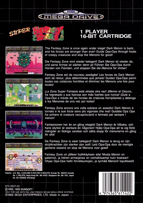 Super Fantasy Zone box back