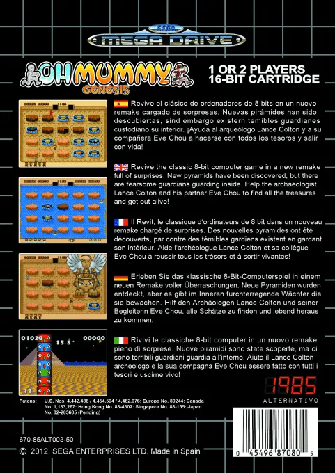 Oh Mummy Genesis box back