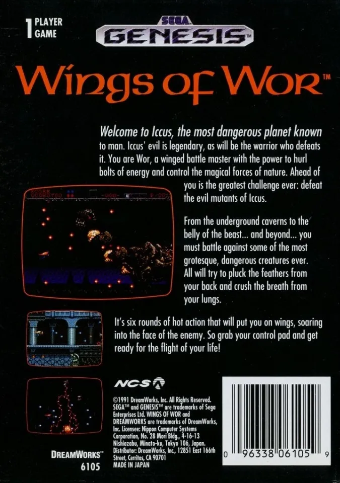 Wings of Wor box back