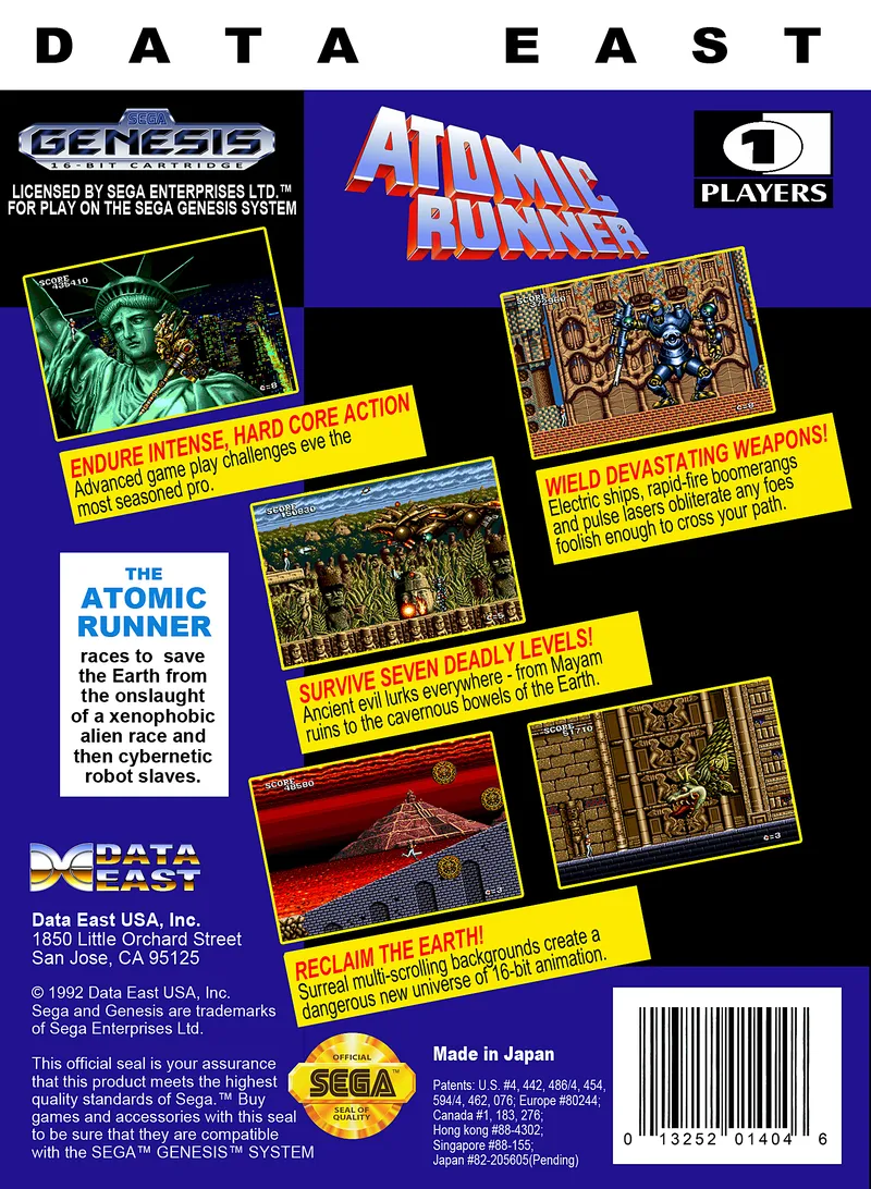 Atomic Runner box back