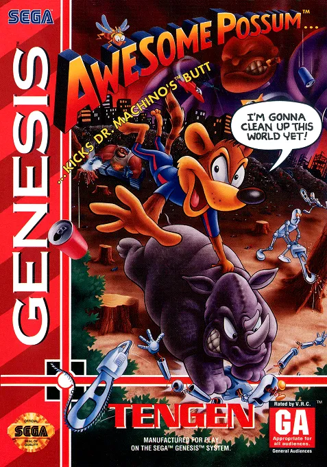 Awesome Possum... Kicks Dr. Machino's Butt box art