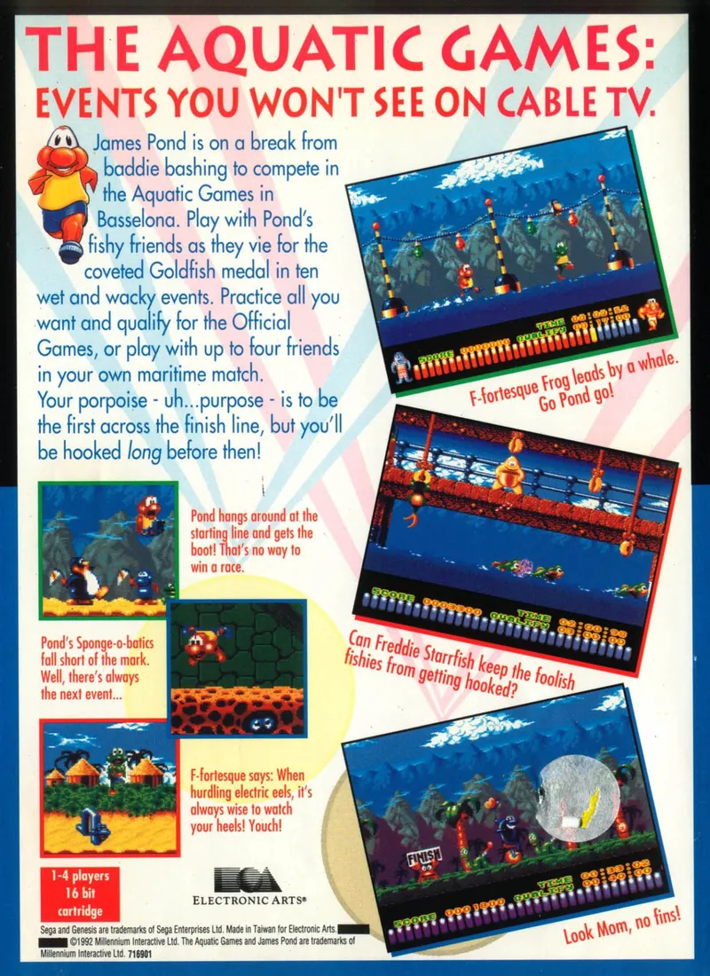 The Aquatic Games Starring James Pond and The Aquabats box back