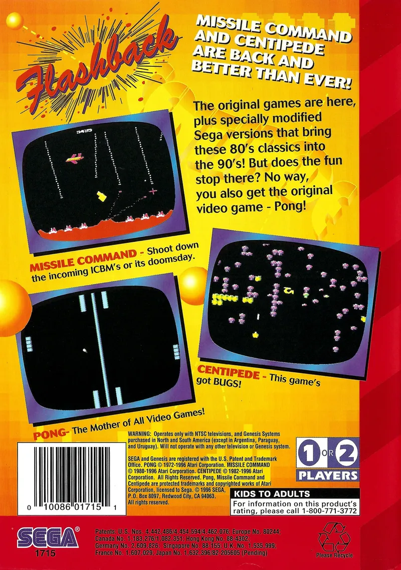 Arcade Classics box back
