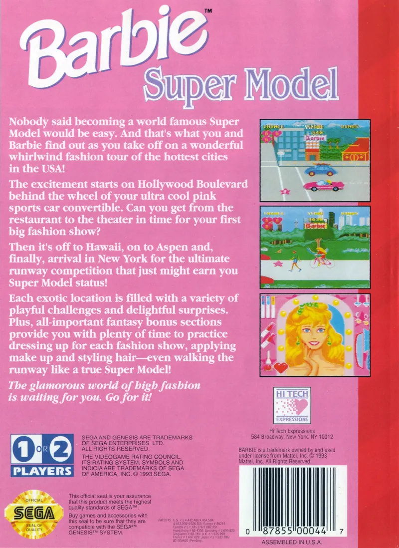 Barbie: Super Model box back