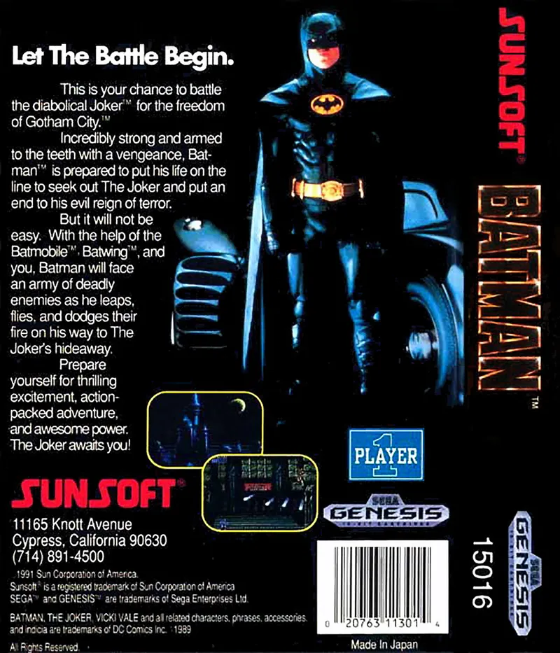 Batman: The Video Game box back