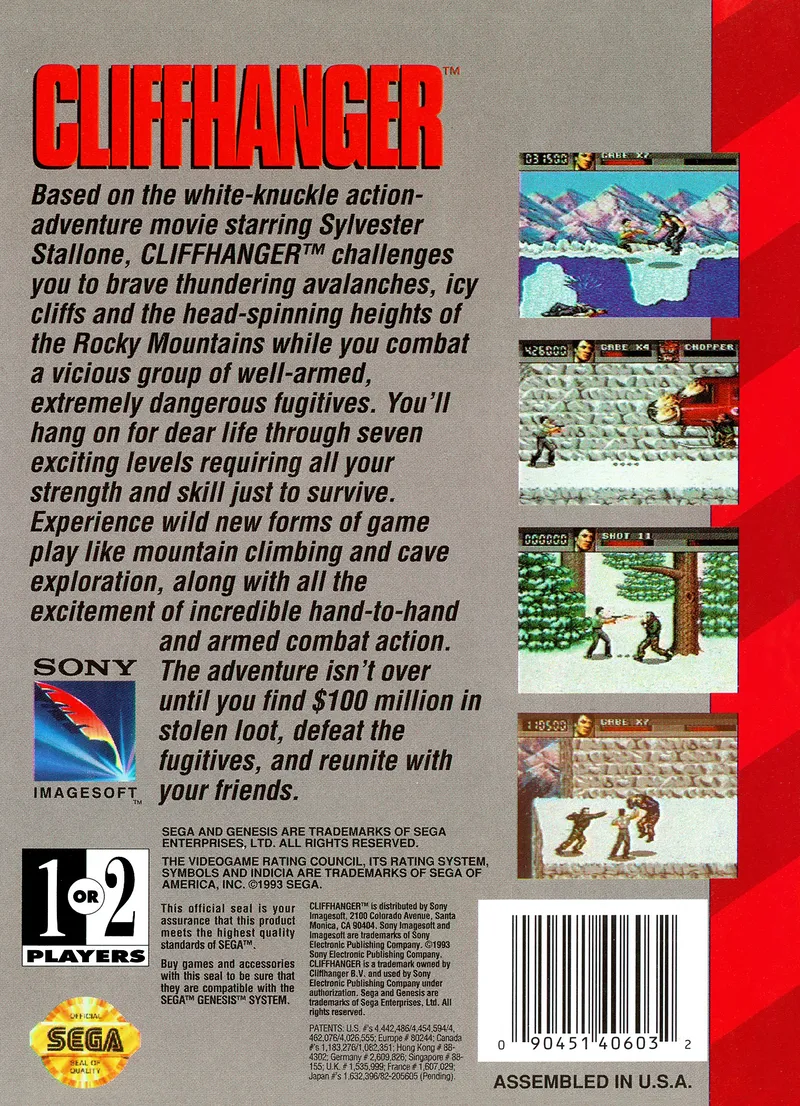 Cliffhanger box back