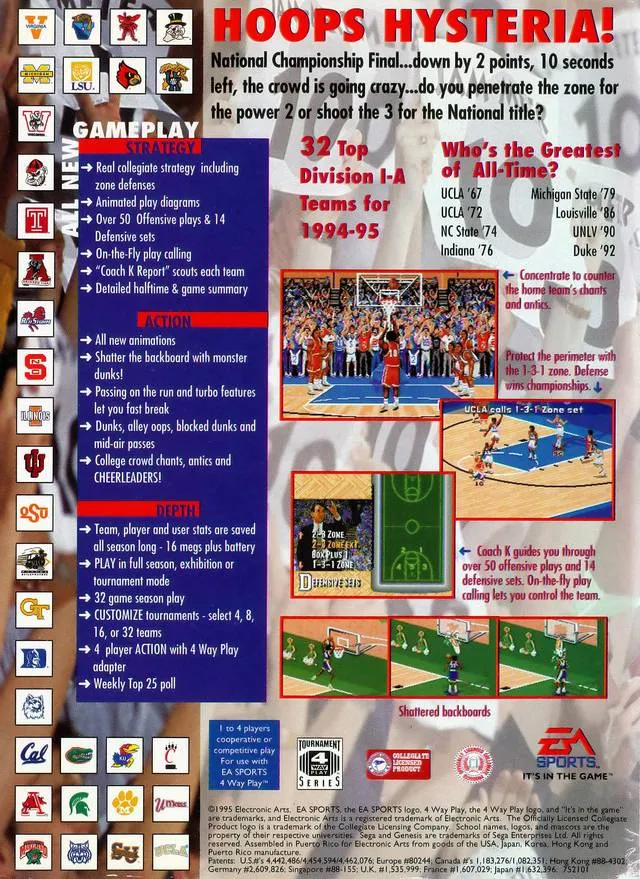 Coach K College Basketball box back