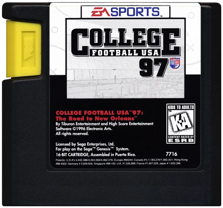 College Football USA 97 cart