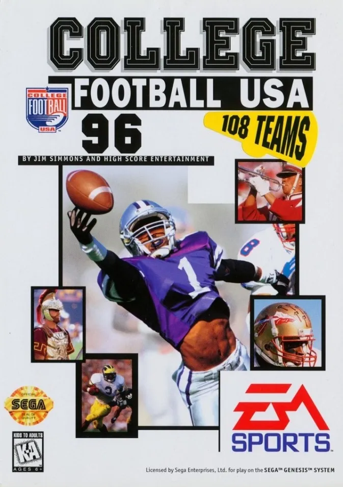 College Football USA 96 box art