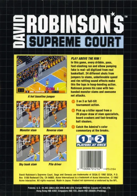 David Robinson's Supreme Court box back