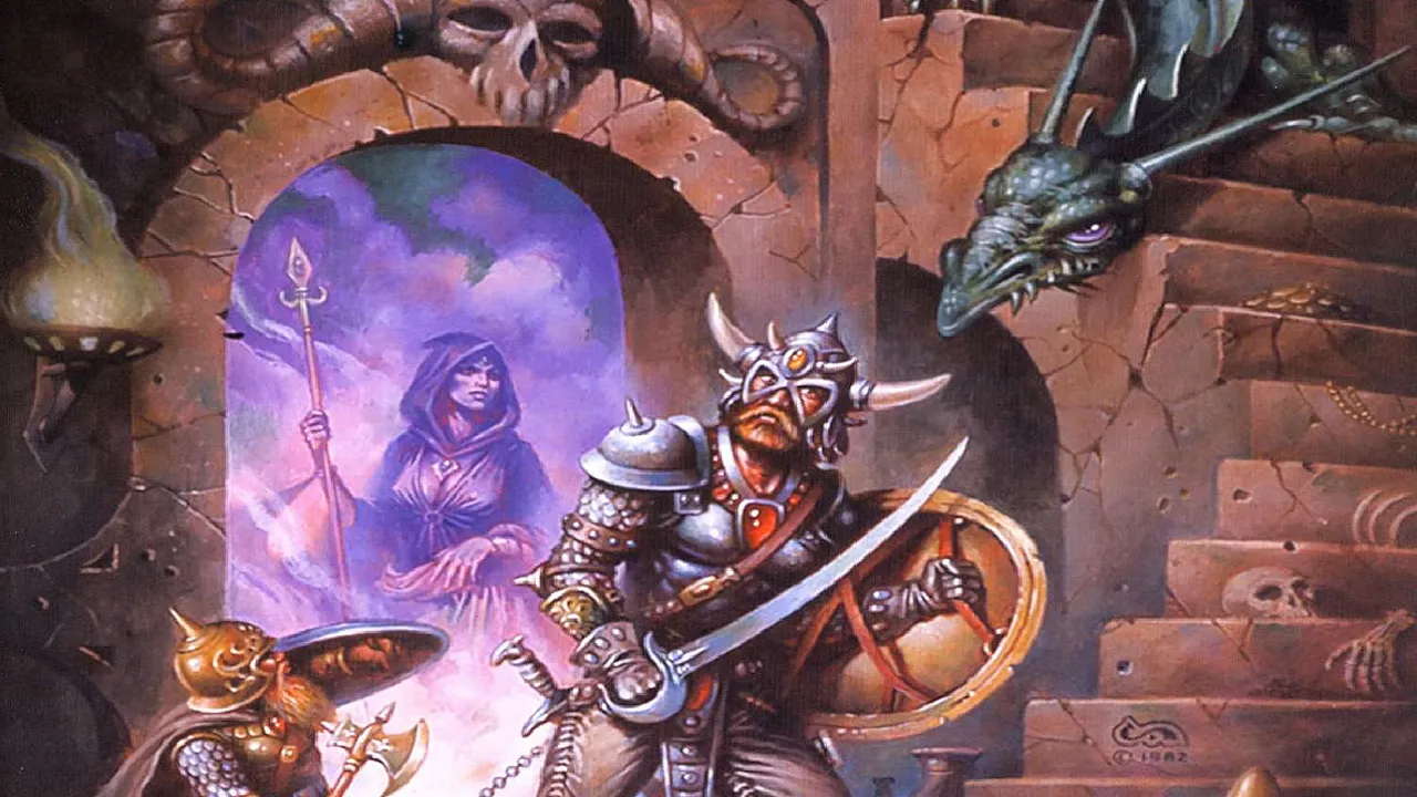 Backdrop artwork for Dungeons & Dragons: Warriors of the Eternal Sun