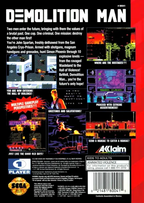 Demolition Man box back