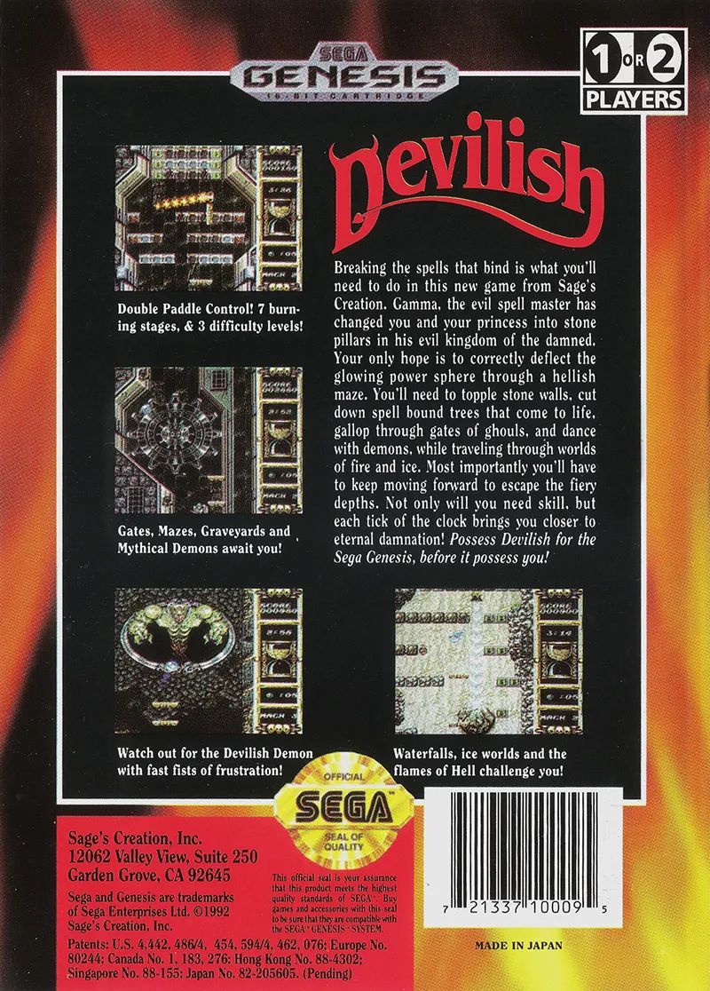 Devilish: The Next Possession box back