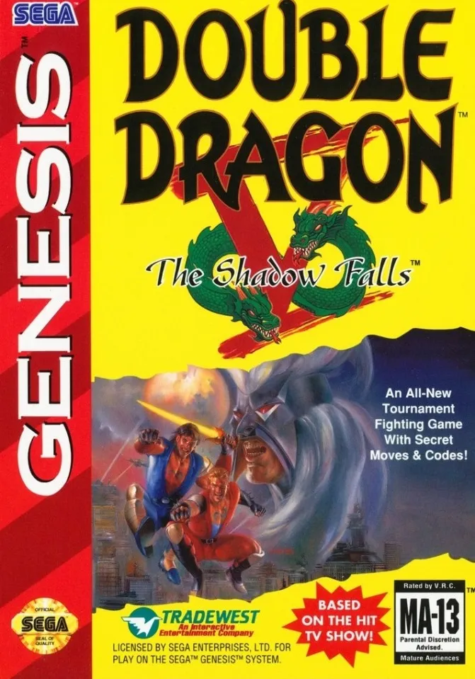 Double Dragon V: The Shadow Falls box art