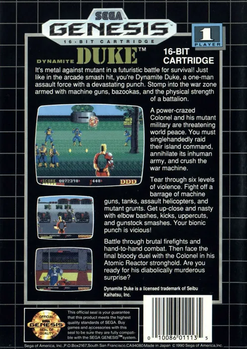 Dynamite Duke box back