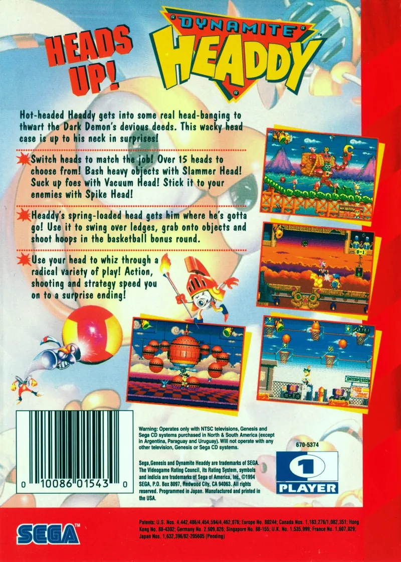 Dynamite Headdy box back