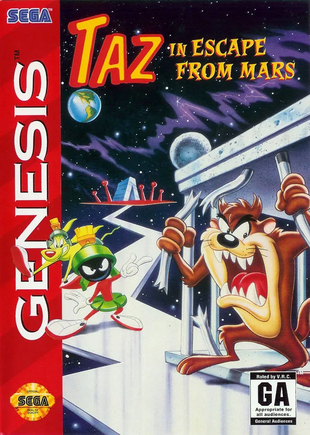 Taz in Escape From Mars box art