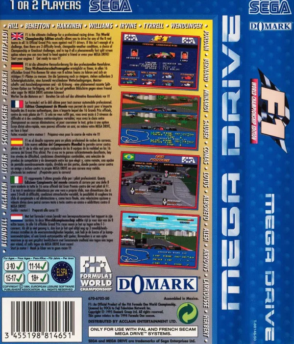 F1: World Championship Edition box back