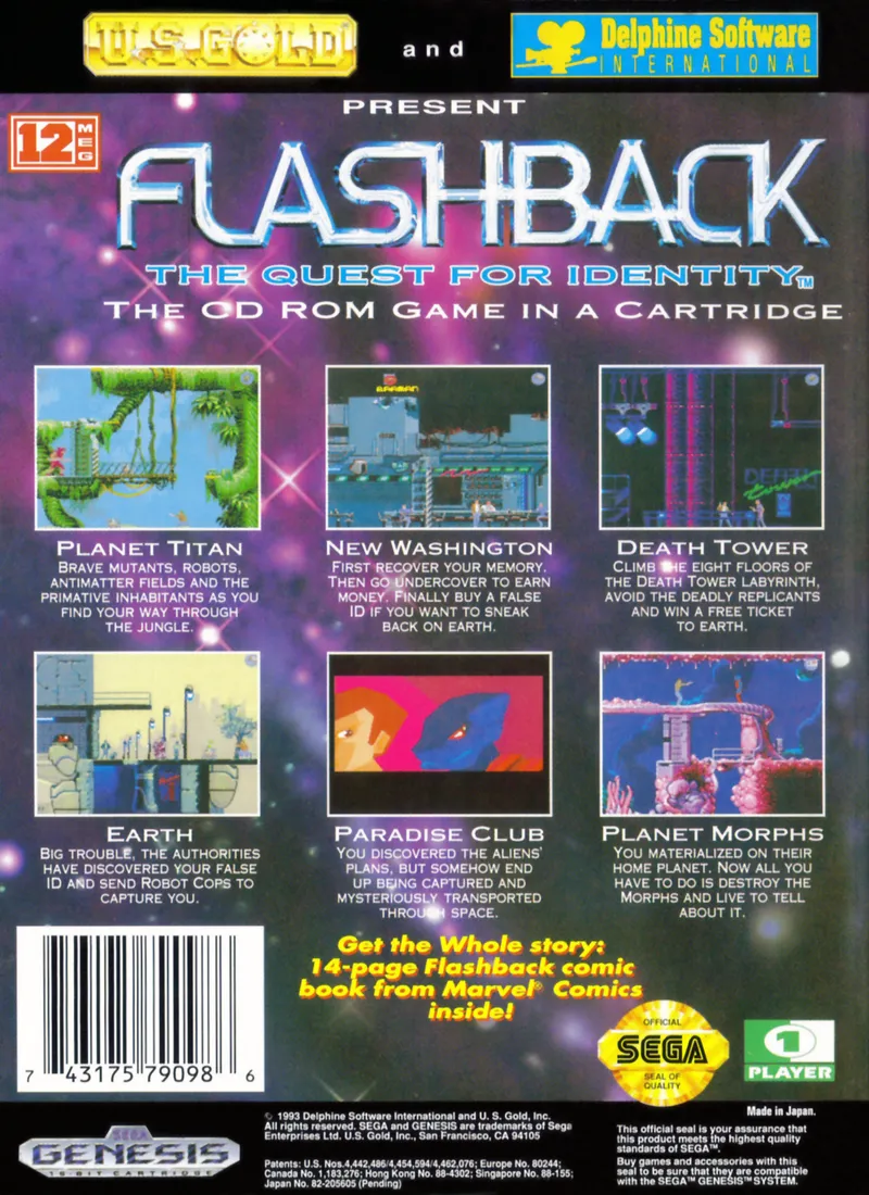 Flashback: The Quest for Identity box back