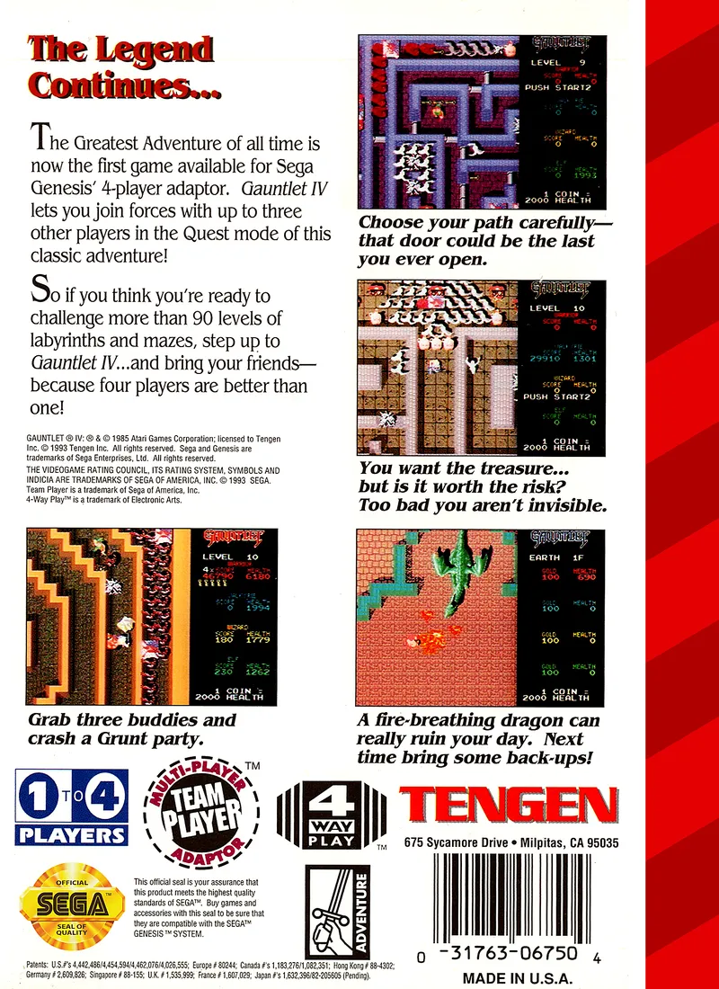 Gauntlet IV box back