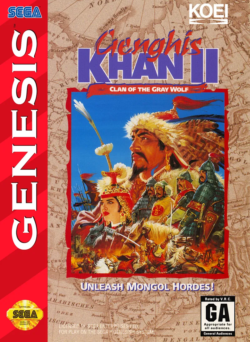 Genghis Khan II: Clan of the Gray Wolf box art