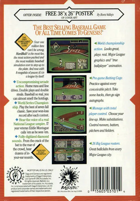 HardBall! box back