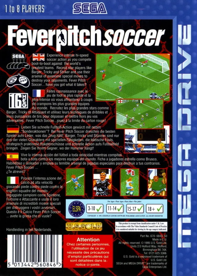 Head-On Soccer box back