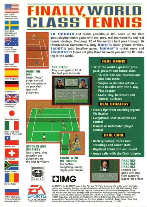 IMG International Tour Tennis box back