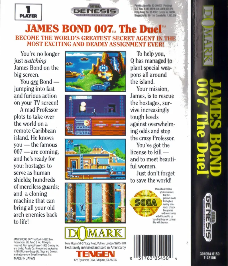 James Bond 007: The Duel box back