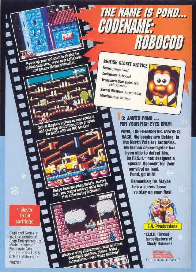 James Pond II: Codename: RoboCod box back