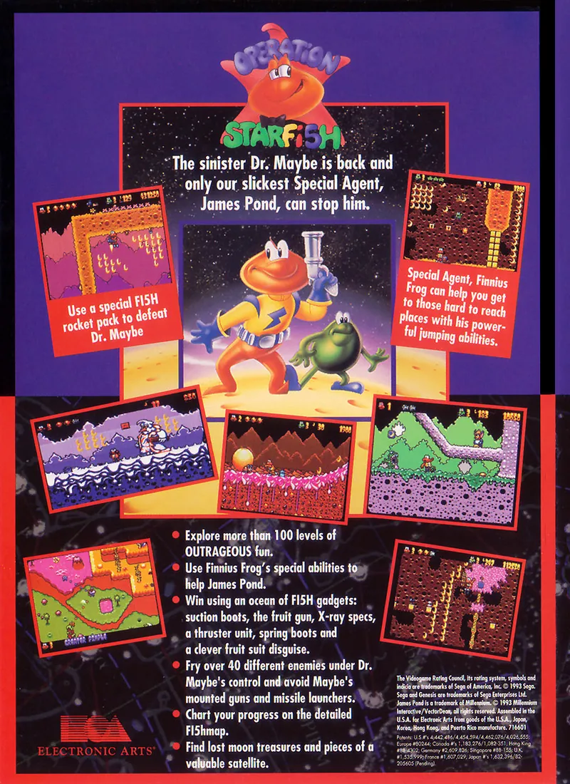 James Pond 3: Operation Starfish box back