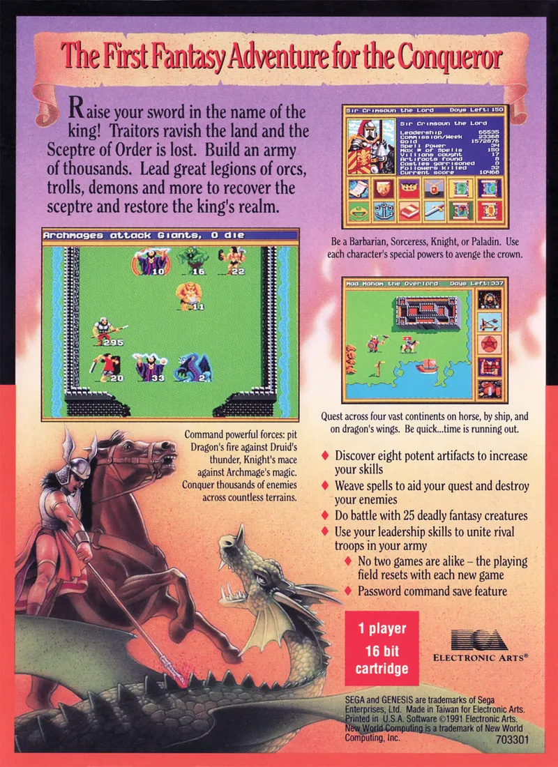 King's Bounty: The Conqueror's Quest box back