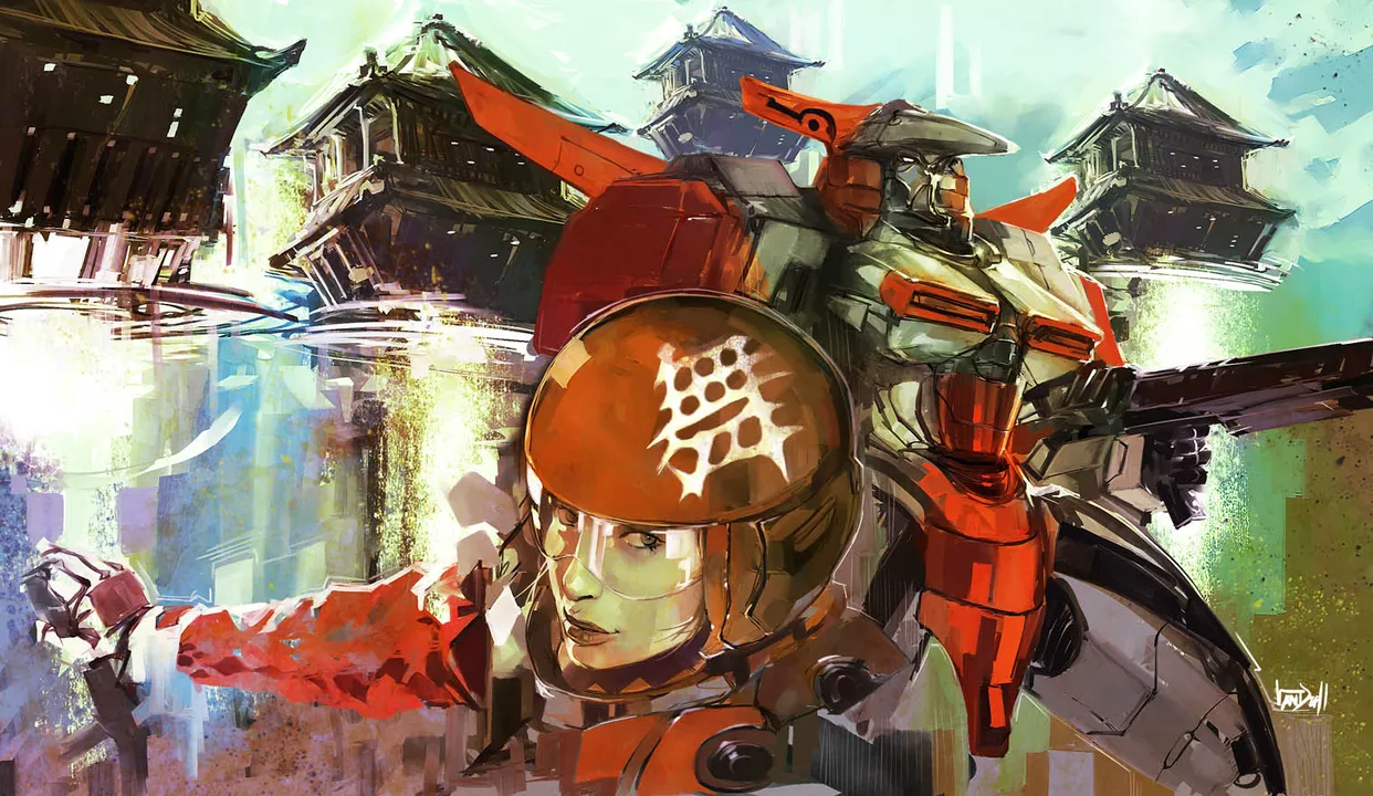 Backdrop artwork for MUSHA: Metallic Uniframe Super Hybrid Armor