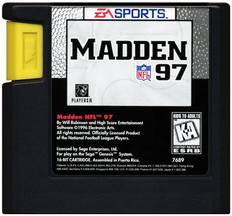 Madden NFL 97 cart