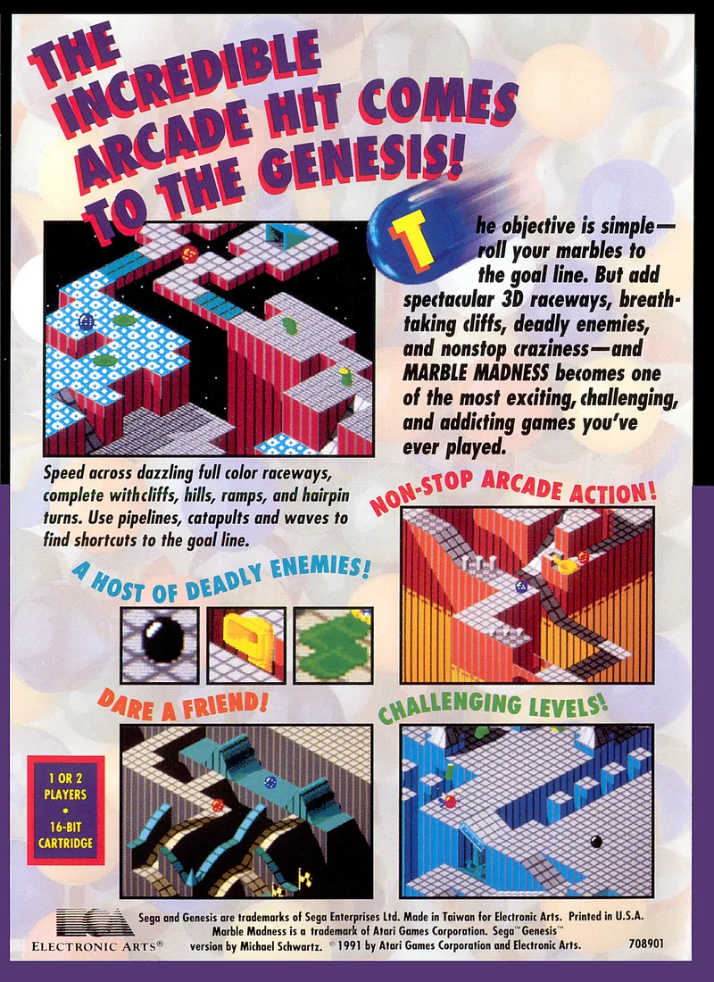 Marble Madness box back