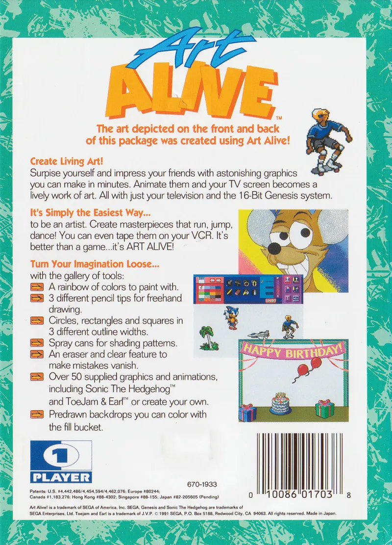 Art Alive box back
