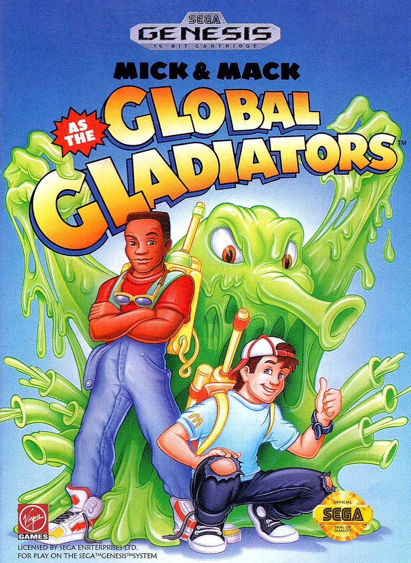 Mick & Mack as the Global Gladiators box art