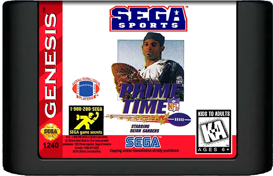 Prime Time NFL Starring Deion Sanders cart