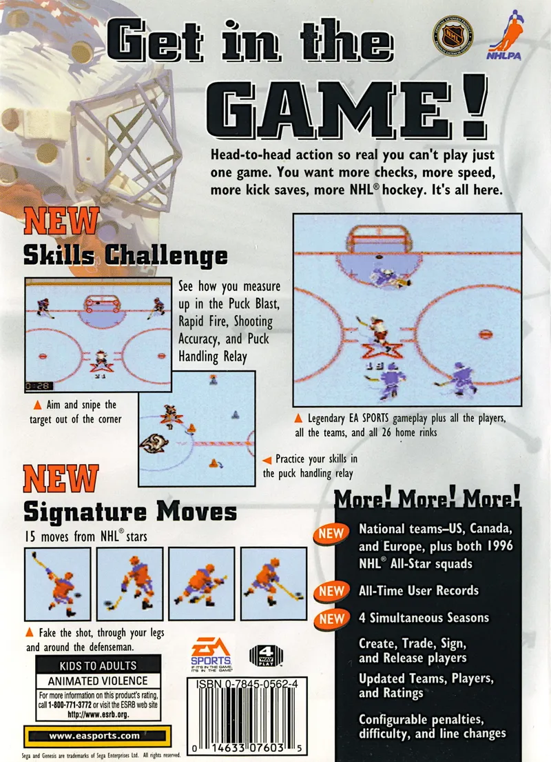 NHL 97 box back
