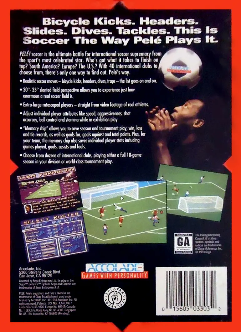 Pele! box back