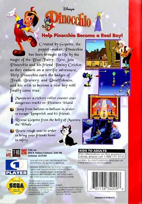 Pinocchio box back