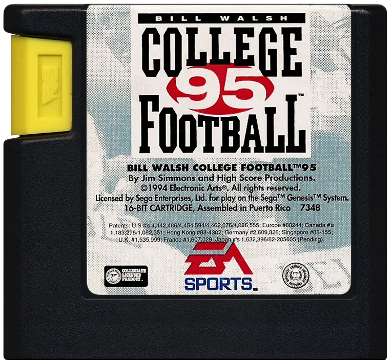 Bill Walsh College Football 95 cart