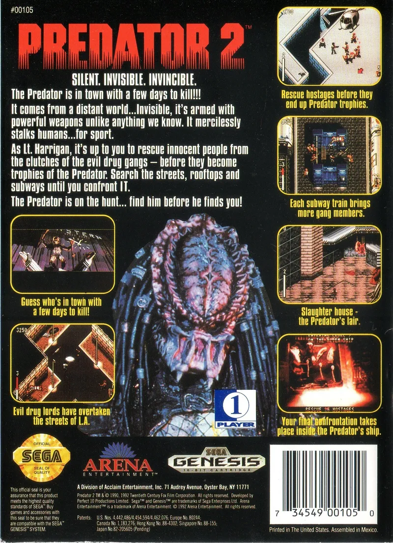 Predator 2 box back