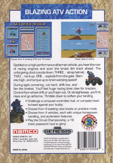 Quad Challenge box back