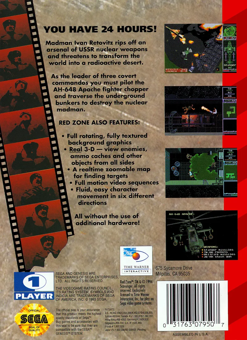 Red Zone box back