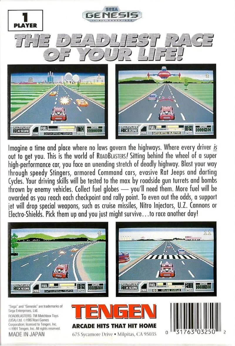 RoadBlasters box back